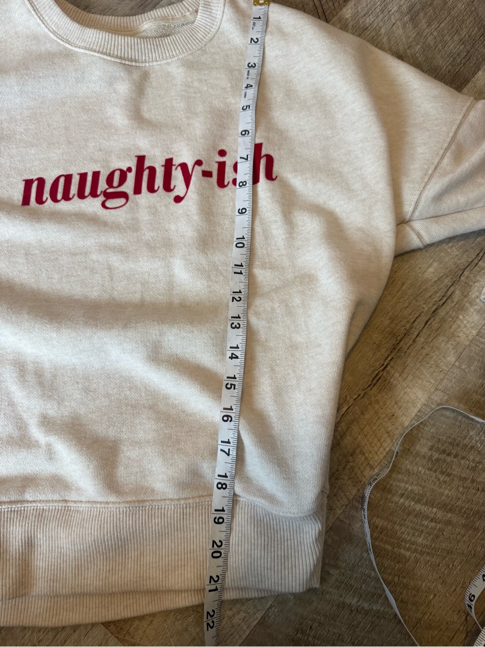 aerie XS cream sweater ‘naughty-ish’ Christmas theme - Picture 10 of 12